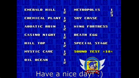 sonic 2 level select code.